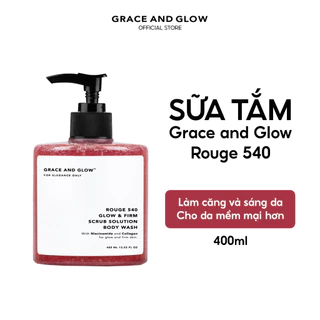 Sữa tắm tẩy tế bào chết scrub Grace and Glow Rouge 540 Scrub Solution body wash 400ml