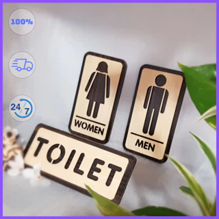 Bảng gỗ decor Toilet - WC - Nhà Vệ Sinh phù hợp cho Homestay, Khách Sạn, Nhà Nghỉ