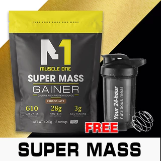 Sữa tăng cân mass gainer Muscle one, tăng cân tăng cơ nhanh chóng hiệu quả túi 1.2kg