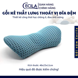 Gối kê lưng Việt Nam CECILA cho người thoát vị đĩa đệm, bà bầu, người đau mỏi thắt lưng chất liệu thoáng khí không lo bí