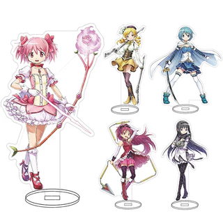 Mô hình Standee in hình Puella Magi Madoka Magica Cô gái phép thuật Madoka tượng acrylic anime mica chibi trưng bày 15cm