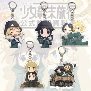 Móc khoá Anime Girls Last Tour, Shoujo Shuumatsu Ryokou Nhân vật Kawaii Chito And Yuri phụ kiện trang trí dễ thương