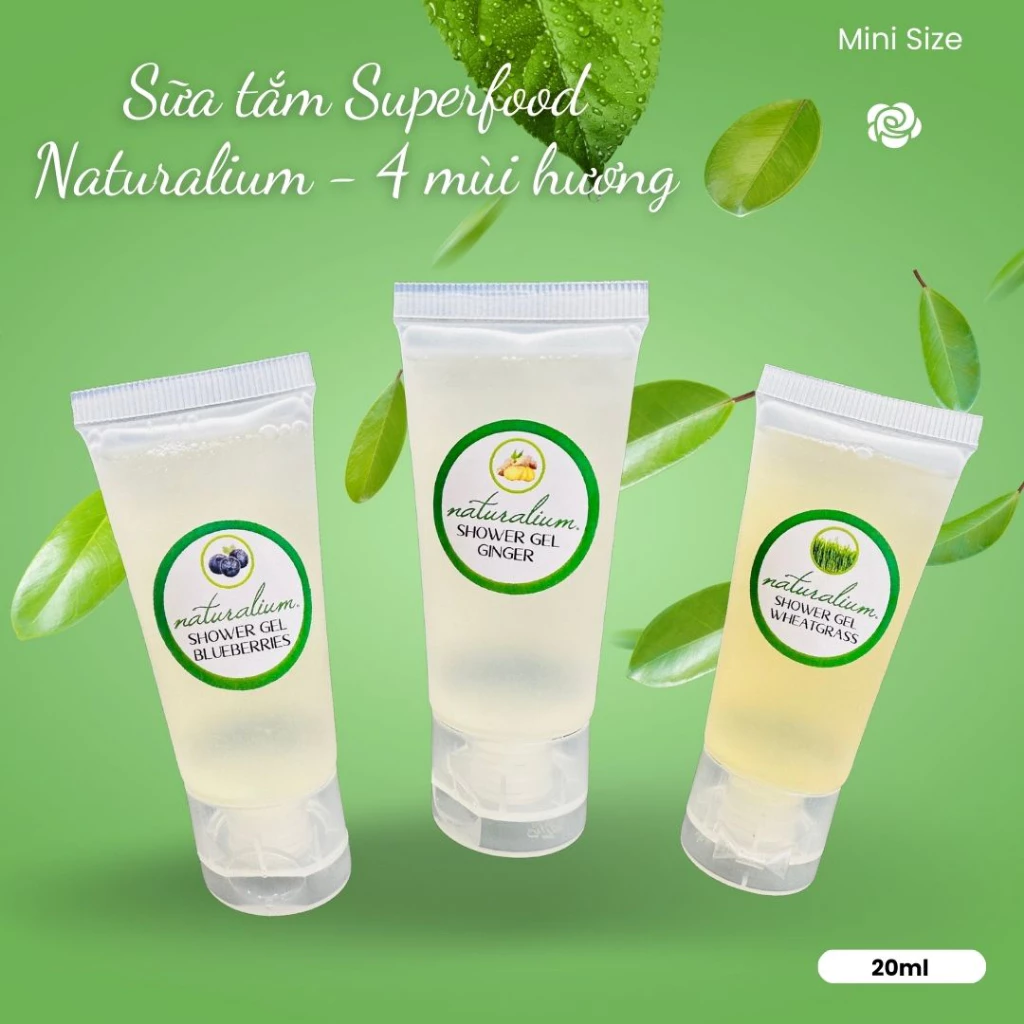 [MẪU THỬ] Sữa Tắm Dưỡng Ẩm Siêu Thực Phẩm NATURALIUM 20ml chiết xuất từ thiên nhiên (11 Mùi Hương)