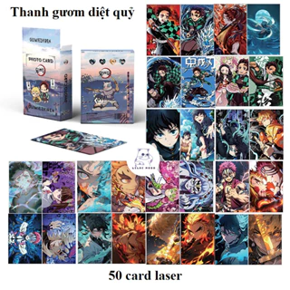 (sẵn) Thanh Gươm Diệt Quỷ | Hộp thẻ card laser 50 tấm (mới - 2024)/ Photo card Lomocard Card Hologram