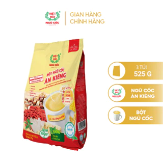 Combo 3 Bột Ngũ Cốc Ăn Kiêng VIỆT ĐÀI Không Đường Cung Cấp Đầy Đủ Dinh Dưỡng Cho Người Giảm Cân Túi 525g