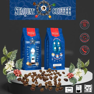 Cà phê rang mộc Arabica - STAQUAY, Arabica nguyên chất 100% gói 250g, phù hợp pha máy, pha phin