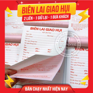 Biên Lai Giao Hụi, Hóa Đơn Giao Hụi, Bill Giao Hụi, Giấy Ghi Hụi - Kích thước A5 (14.5x20cm) - 2 Liên