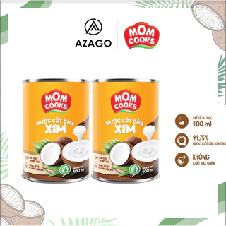 Combo 02 lon Nước Cốt Dừa Mom Cooks 400ml/lon - Thương hiệu  Mom Cooks  - AZAGO