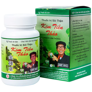 Kim tiền thảo - giảm sỏi thận( chai 100 viên bao đường)