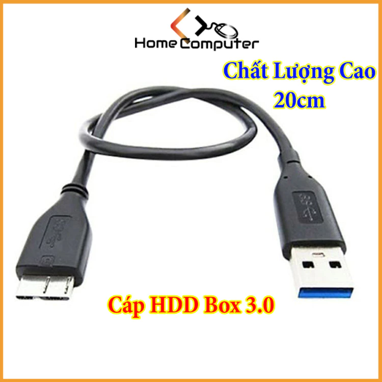 Cáp USB 3.0 cho ổ cứng di động, Dây Box HDD tốc độ cao dài 18cm