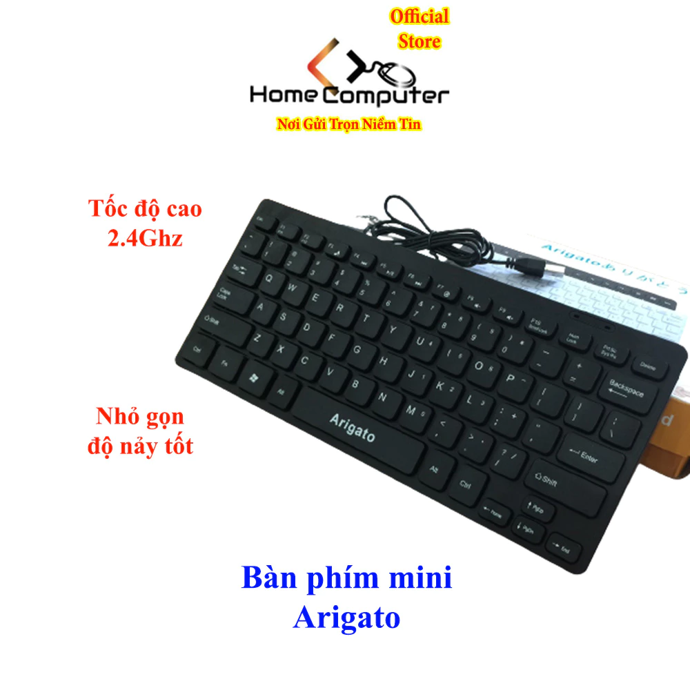 Bàn phím mini TIKA / Arigato / K1000 nhỏ gọn, đủ chức năng, phím bấm nhạy