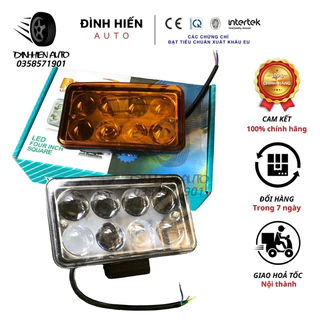 Đèn led gầm trợ sáng Runlai xe tải 8 bóng hình chữ nhật siêu sáng