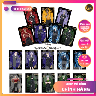 Goods Offical Disney Twisted Wonderland chính hãng Bandai: bưu thiếp, clear poster, postcard, goods anime Disney Japan