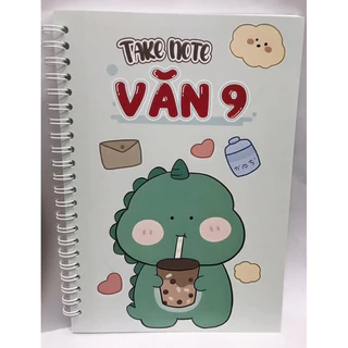 SỔ Lò Xo Takenote Trang Trí sticker VĂN 9 [Khổ A5]