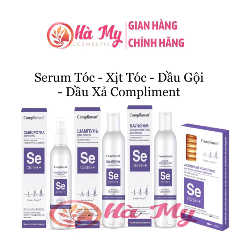 Serum tóc-Xịt tóc-Dầu gội-Dầu xả, kích thích mọc tóc Compliment Selen