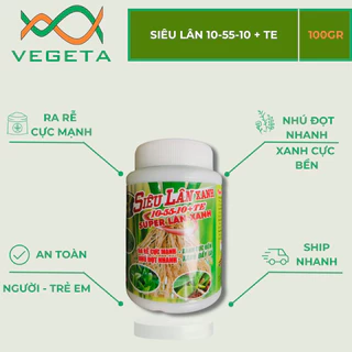 [ Rẻ ] SIÊU LÂN 10-55-10 100gr - VEGETASHOP- Phân Bón Cuốc Vàng- Super Lân - Phân Bón Hoa Cây Kiểng,Super Lân