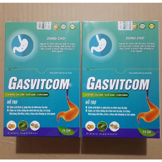 GASVITCOM Hỗ trợ giảm acid dịch vị, giúp bảo vệ niêm mạc dạ dày - Hộp 24 gói x 10ml