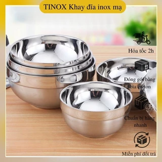 Bát Inox 2 Lớp TAMUSHOP92 Tô Inox Cách Nhiệt Đựng Salad Chè Kem Trắng Bạc BI016