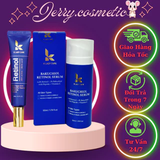 ComBo Serum Retinol Bakuchiol 2% + Retinol K Lady Care  - Chống Lão Hóa,Tái Tạo Da,Giảm Mụn Cao Cấp