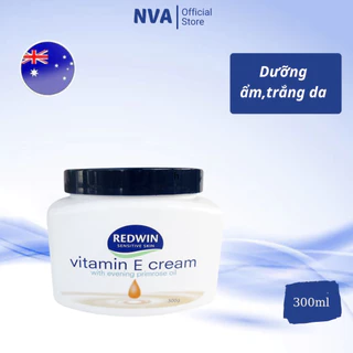 Kem dưỡng Redwin Vitamin E Cream 300g Úc, dưỡng da cấp ẩm tay, mặt và body