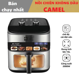 Nồi chiên không dầu Camel 15 Lít có khoang kính