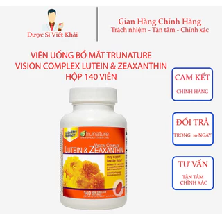 [SẢN PHẨM CHÍNH HÃNG , QUÀ TẶNG KÈM] VIÊN UỐNG BỔ MẮT TRUNATURE VISION COMPLEX LUTEIN & ZEAXANTHIN HỘP 140 VIÊN