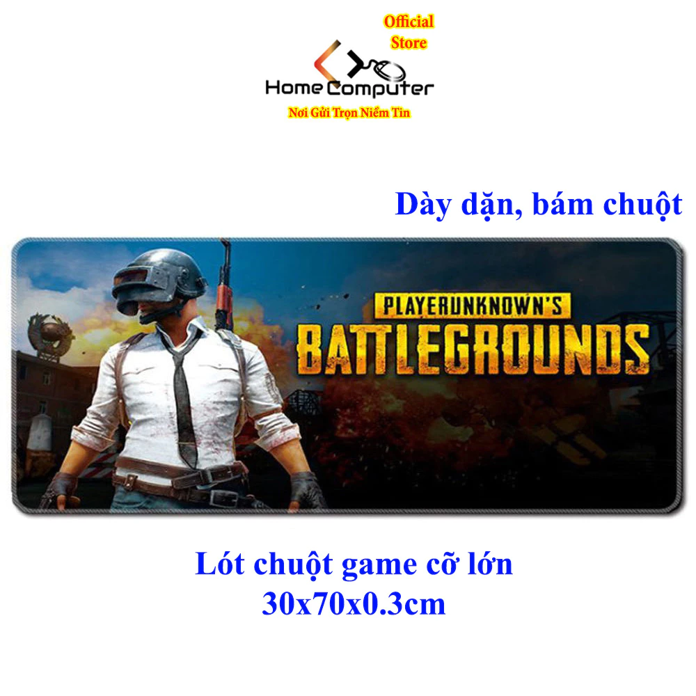 Lót chuột, bàn di chuột PubG size lớn 90x40, 80x30, 70x30cm bo viền dày, chuyên game đẳng cấp