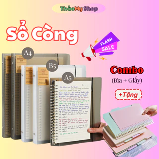 Sổ Còng Bìa Sổ Còng A4 A5 B5 Còng Sắt COMBO Bìa Còng Ruột Giấy Làm Sổ Tay Sổ Ghi Chép, Take Notes