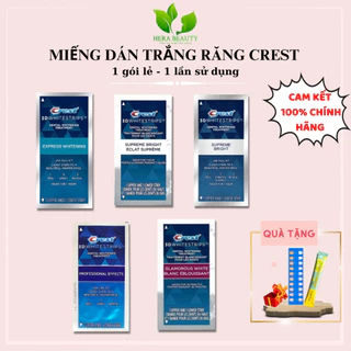 [1 GÓI LẺ ] Miếng dán trắng răng Crest 3D White - Răng trắng sáng, an toàn cho men răng [Chính Hãng USA]