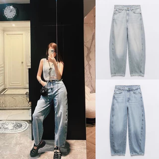 Quần baggy quần bom jean bò denim Zara xuất Q016