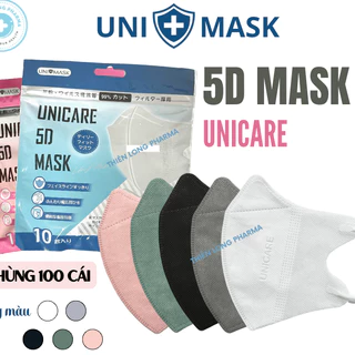 Khẩu trang 5D Uni Mask 3 lớp kháng khuẩn (10 cái/bịch)