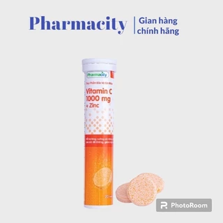 Viên sủi vitamin C 1000mg + Zinc Pharmacity (Tuýp 20 viên)
