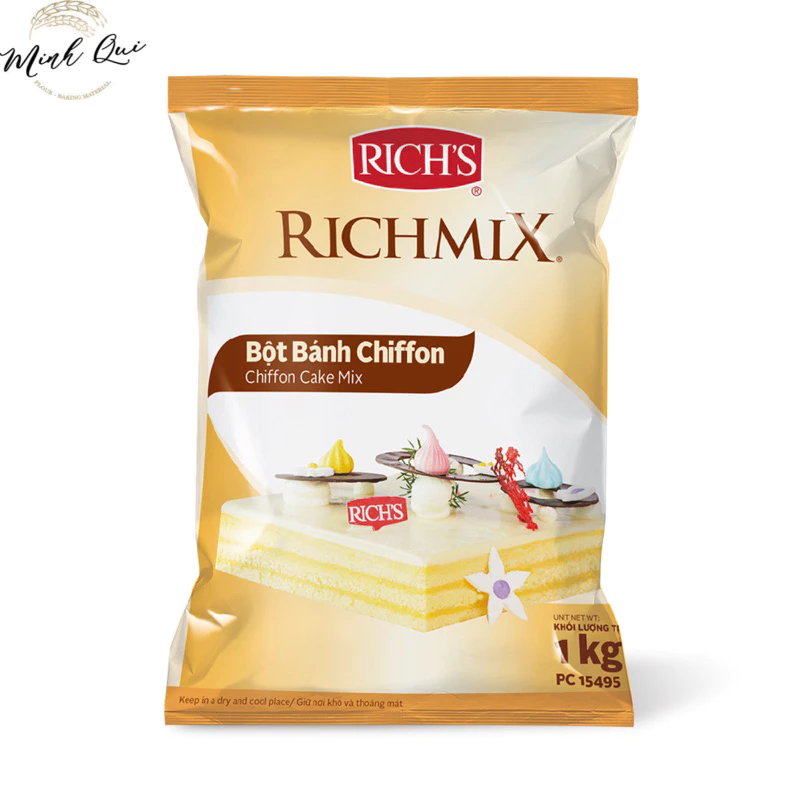 Bột trộn bánh chiffon rich 15495 gói 1kg