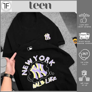 Áo Thun MLB New York Nam Nữ Vải Cotton 2 Chiều, Áo Phông Local Brand Unisex Form Rộng Tay Lỡ