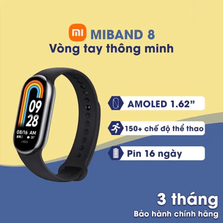 Miband 8 - Vòng Đeo Tay Thông Minh Xiaomi Mi Band 8 - Vòng Tay Theo Dõi Sức Khỏe Xiaomi Miband 8 - Full Tiếng Việt