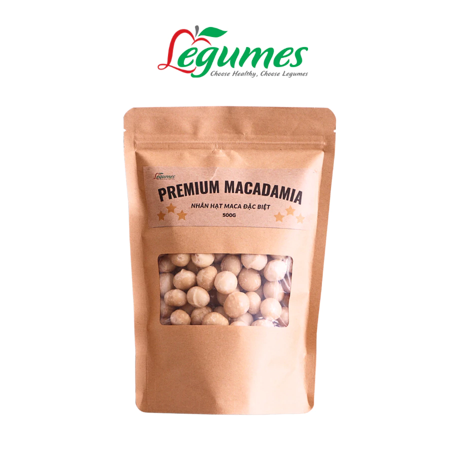 Nhân hạt Mắc ca Úc nguyên chất tự nhiên - Macadamia No shell 500g organic Légumes Vietnam