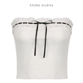 áo ống nơ TUBE EMOBE STUDIOS PHỐI NƠ REN