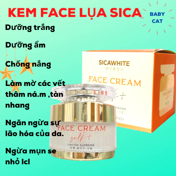 Kem Dưỡng Face silk, kem face Lụa sica white dưỡng da cao cấp DÀNH CHO DA DẦU Lớn