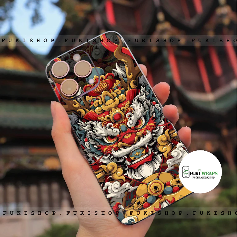 Tấm dán Skin Mặt Sau Kì Lân MS02 FULL VIỀN 14 pro max , 13 pro max ,12 pro max , 11 pro max , xs max - FukiShop