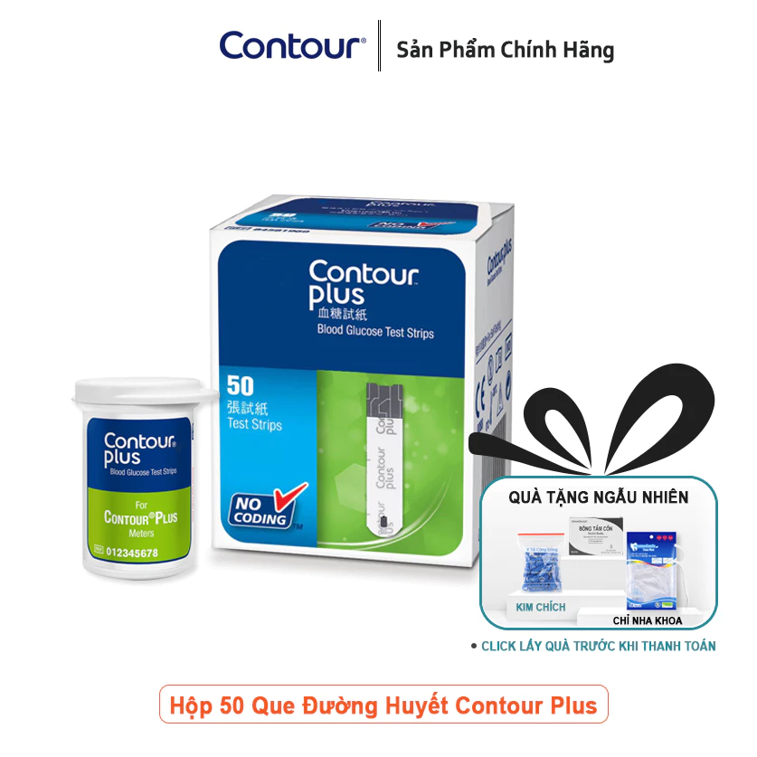 QUE THỬ ĐƯỜNG HUYẾT CONTOUR PLUS (50 que,100 que,150 que)