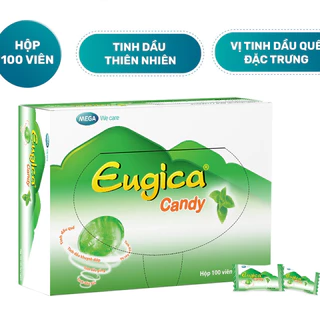 Kẹo ngậm thảo dược hỗ trợ giảm ho, rát họng EUGICA CANDY (Hộp 100 viên)