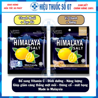 Kẹo chanh muối Himalaya Salt vị bạc hà và gừng giúp bù khoáng, vitamin C và năng lượng cho cơ thể, thông cổ mát họng