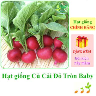 [Seeds] Hạt giống Củ cải đỏ tròn Baby Rạng Đông (gói 2 gram khoảng 200 hạt) - Hàng chính hãng