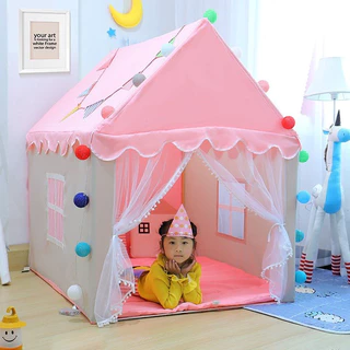 Lều chơi cho bé, lều trẻ em hình ngôi nhà mã S5 phong cách Hàn Quốc cao cấp