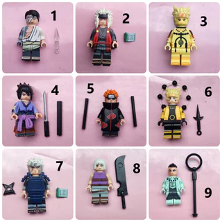 Minifigures Nhân Vật Naruto Sasuke Kakashi, Demon Slayer