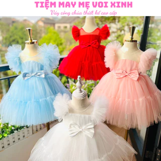 Váy công chúa đầm công chúa thiết kế đuôi cá cho bé gái màu xanh, đỏ, trắng, hồng cho bé gái từ 1-12 tuổi, từ 8-45kg