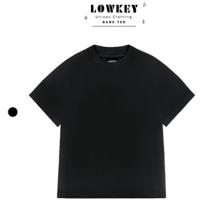 T-shirt form baby tee đen trơn LOWKEY K4000 - Thoáng mát thấm hút mồ hôi