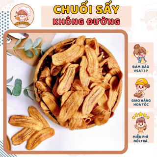 Chuối sấy giòn không đường Gia Lai ăn kiêng 500g/1kg Ăn Vặt Vui