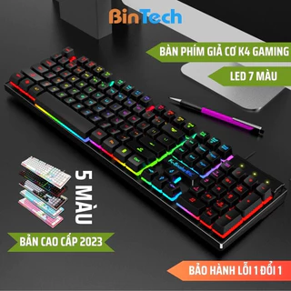 Combo Bàn Phím Giả Cơ Và Chuột Gaming PW1 Máy Tính Gaming LED 7 Màu K-Snak4 Có Dây, Chống Nước Chơi Game