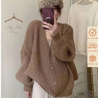 Áo Khoác Len Cardigan Nữ Hàng Len Dệt Kim QC Cao Cấp Basic Tay Phồng Siêu Xinh Phù Hợp Với Mọi Lứa Tuổi Shopquacam